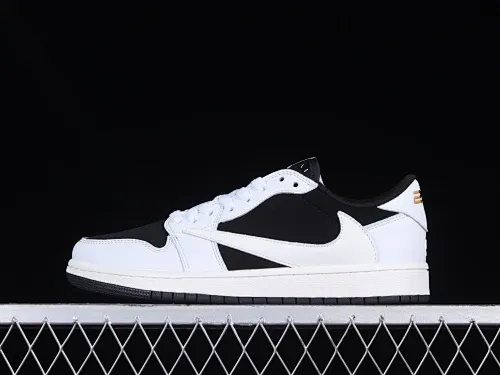 All categories Air Jordan Jordan series basketball shoes Air Jordan 1 Low Travis Scott x Air Jordan 1 Low OG AJ1 Joe 1 black and white panda reverse inverted hook joint casual sports basketball shoes DZ4317-100